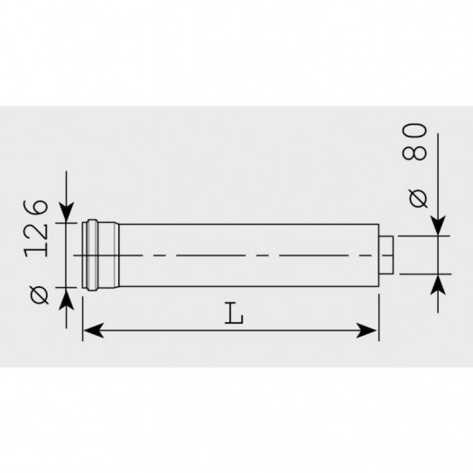 Коаксиальный удлинитель Sime для конденсационных котлов 80/125 1000 мм